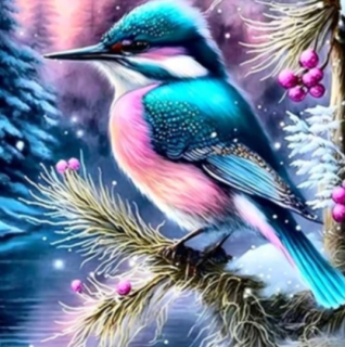 Diamond Painting Eisvogel